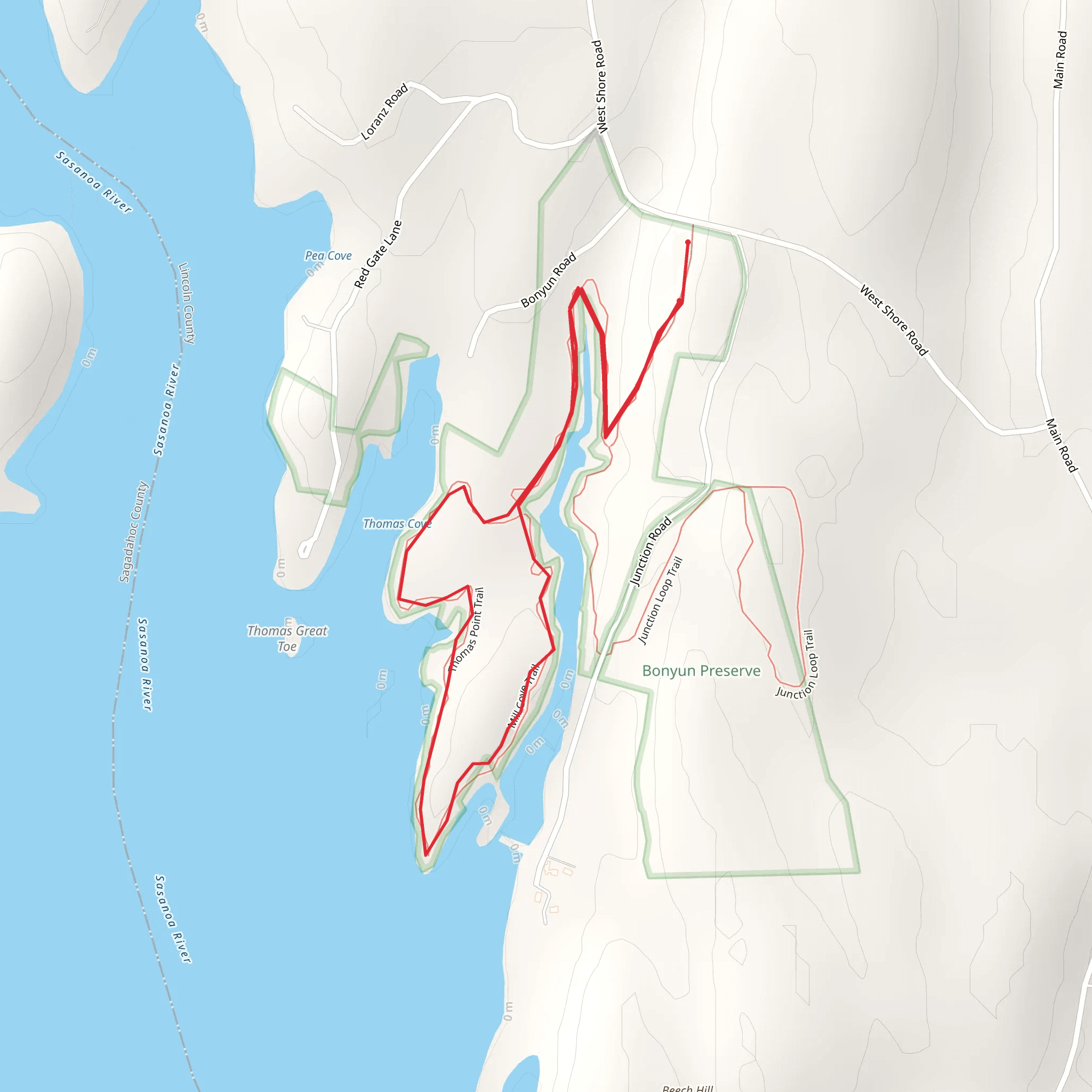 Thomas Cove mobile static map