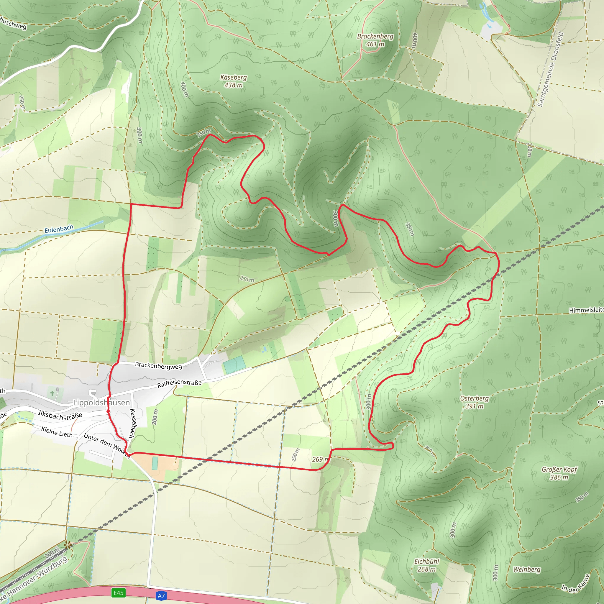 Der Frauenschuhweg mobile static map