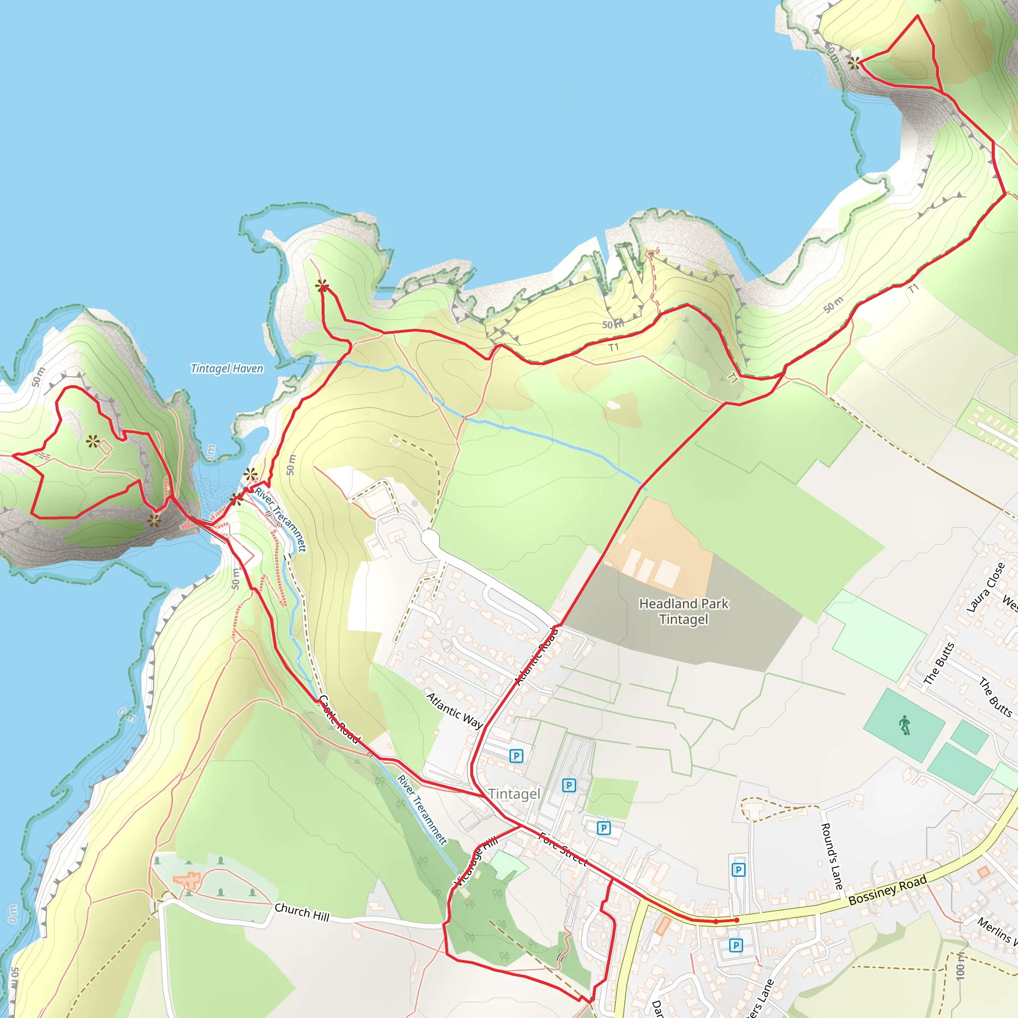Tintagel Loop mobile static map
