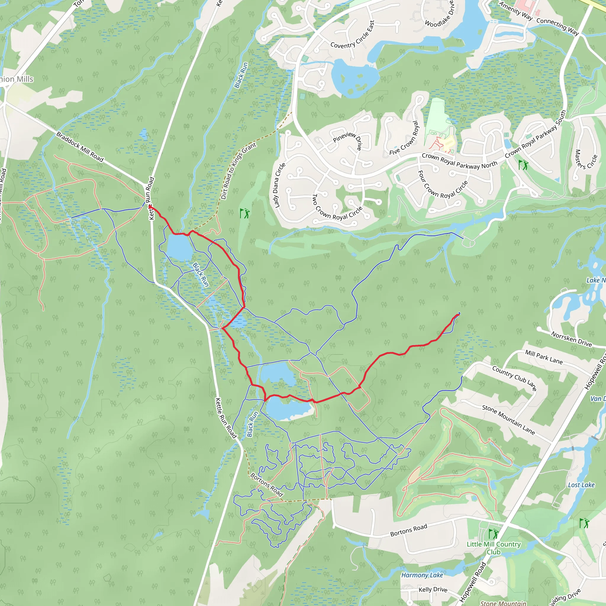Bog Trail and Long Path mobile static map