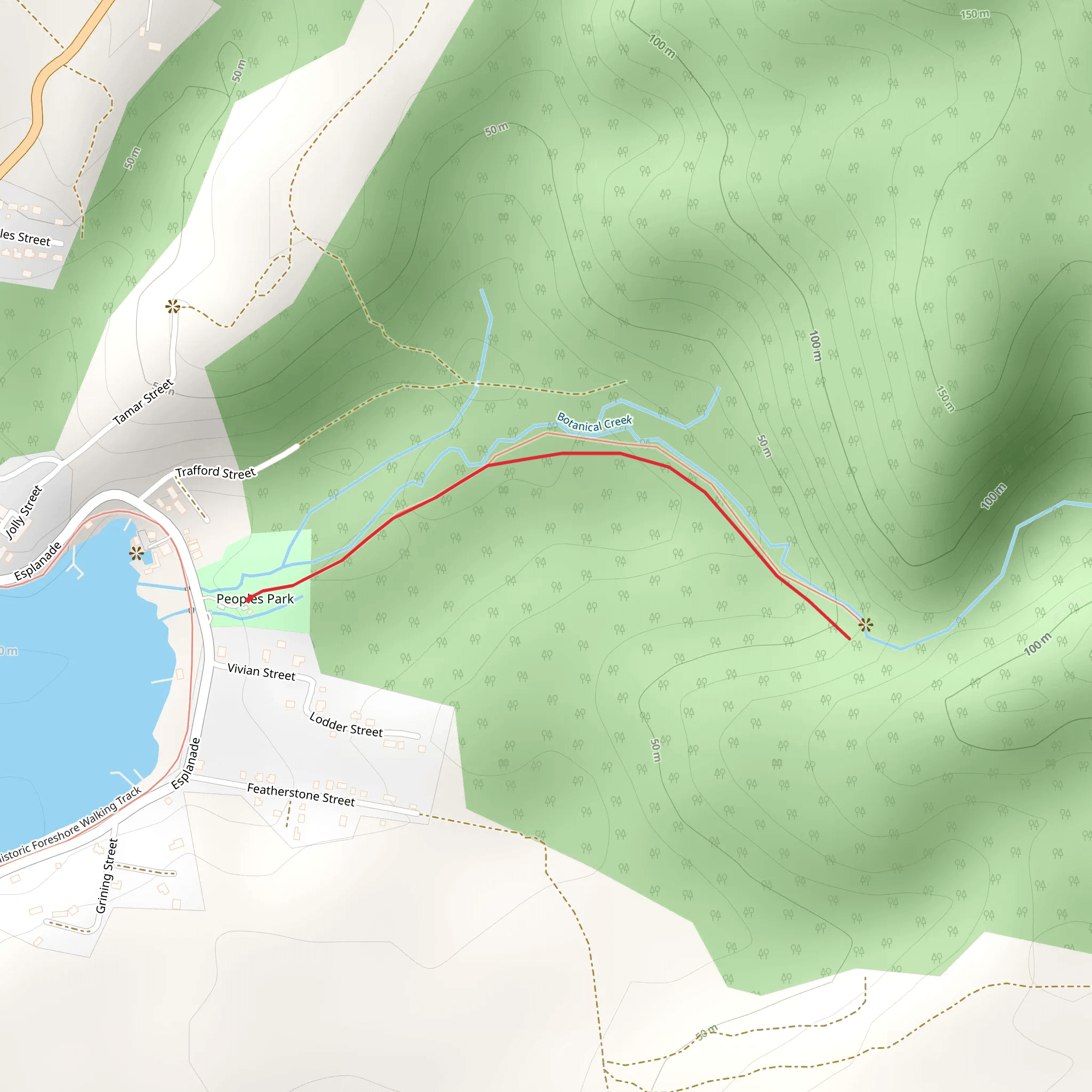Hogarth Falls Track mobile static map