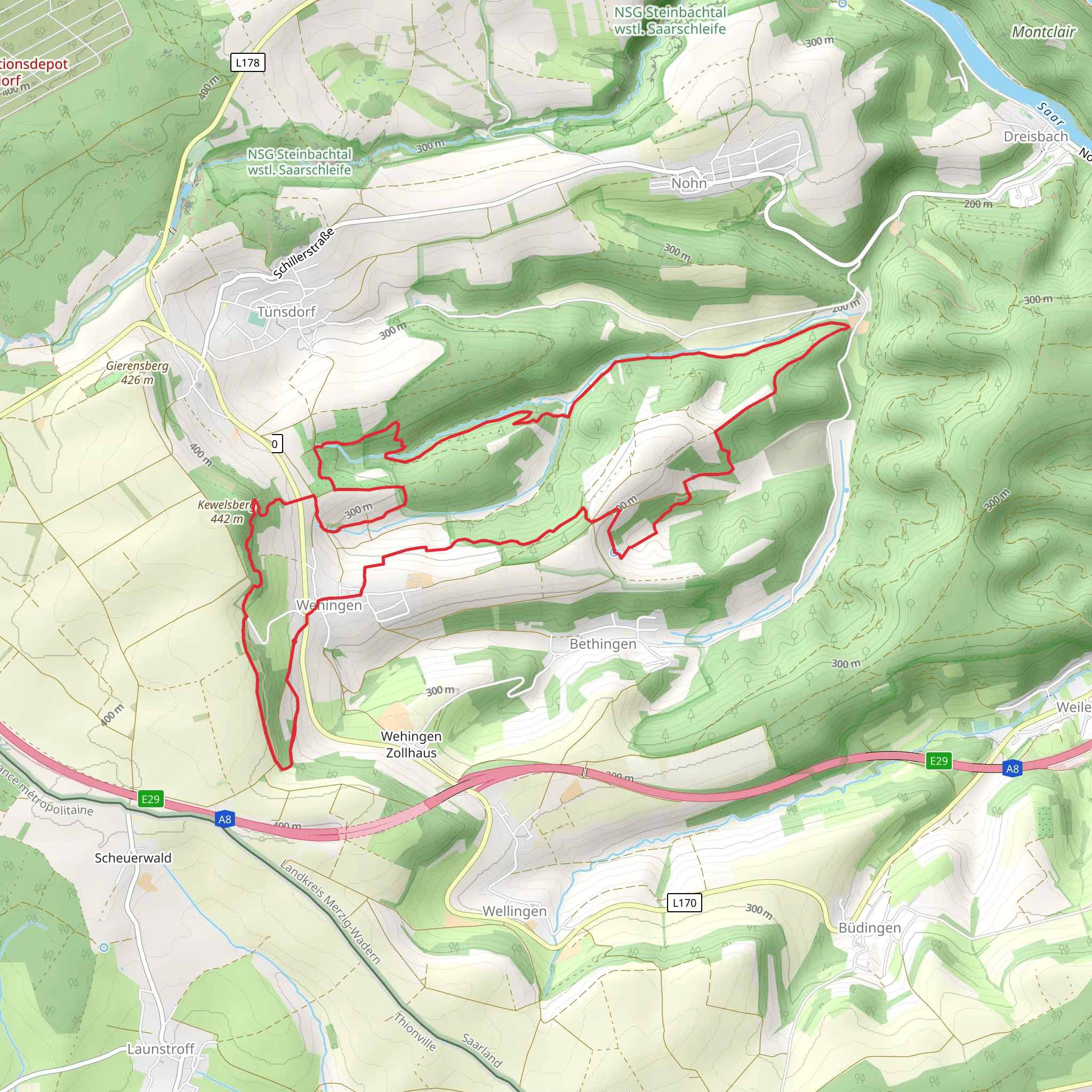 Wehinger Viezpfad Loop mobile static map