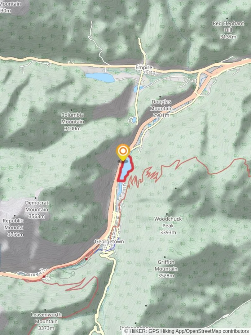 An image depicting the trail Georgetown Lake Loop and its surrounding area.