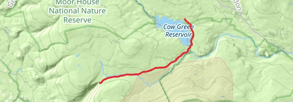High Cup Nick from Cow Green Reservoir stage 2 Map