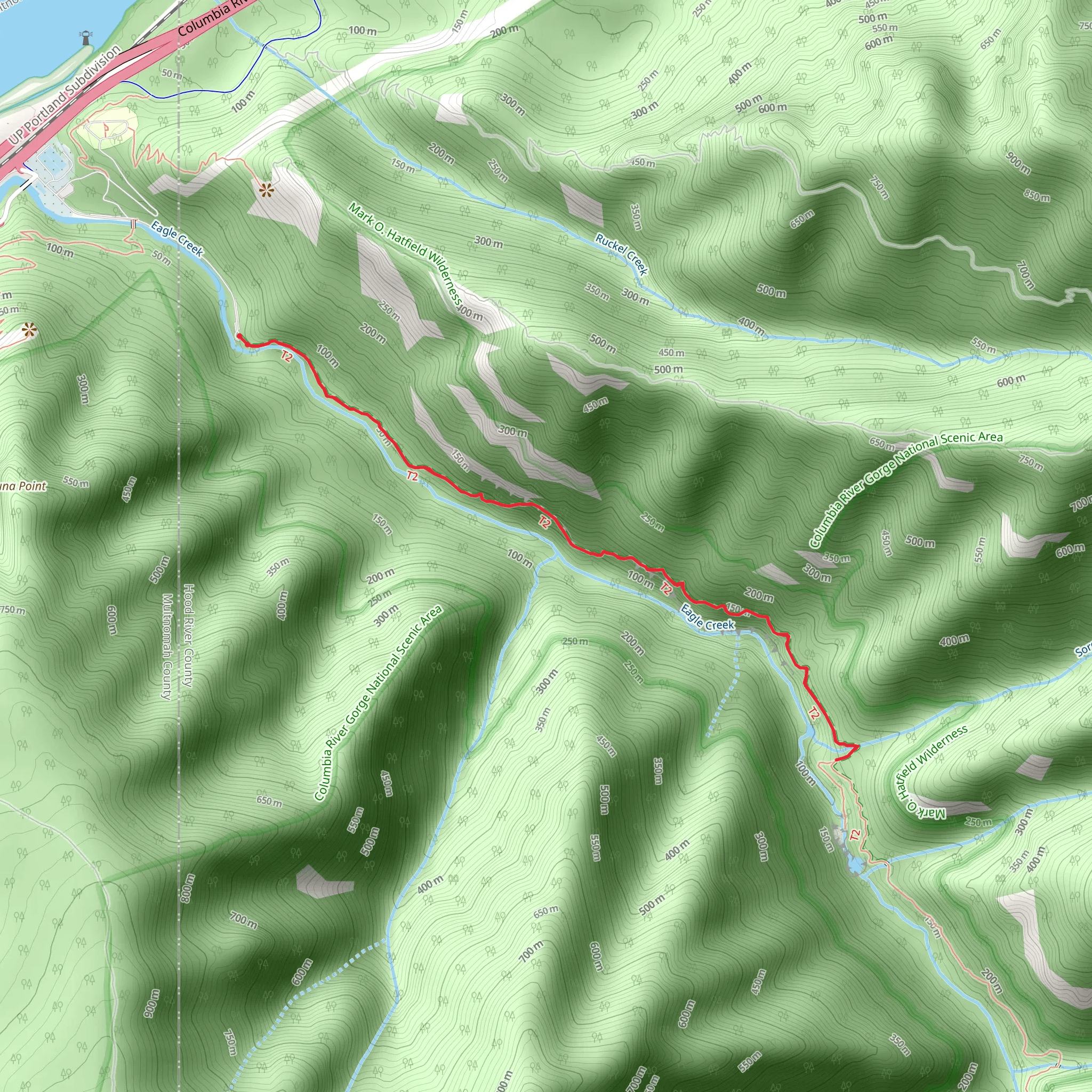 Eagle Creek Trail mobile static map