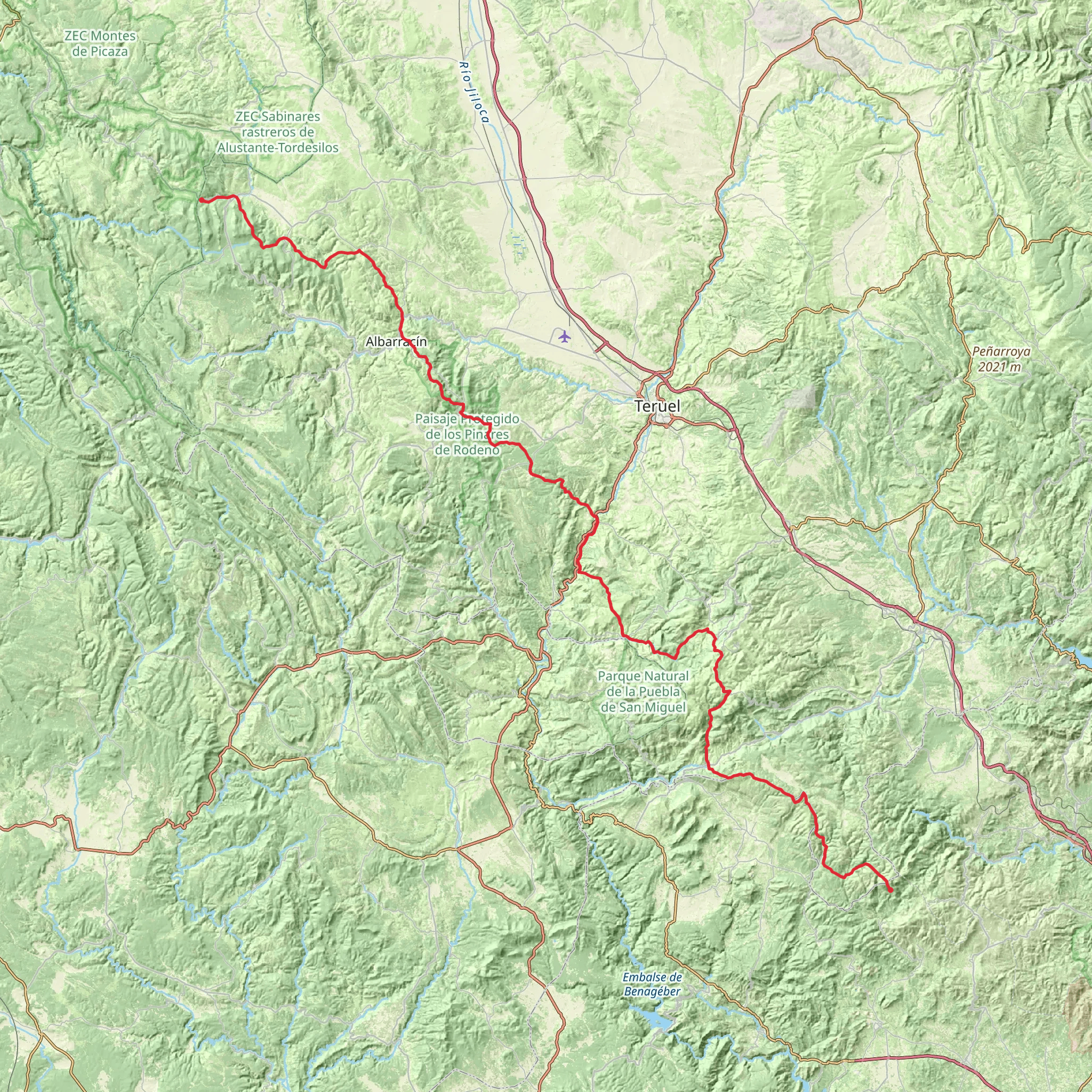 GR 10 Valencia - Portugal - Aragón mobile static map