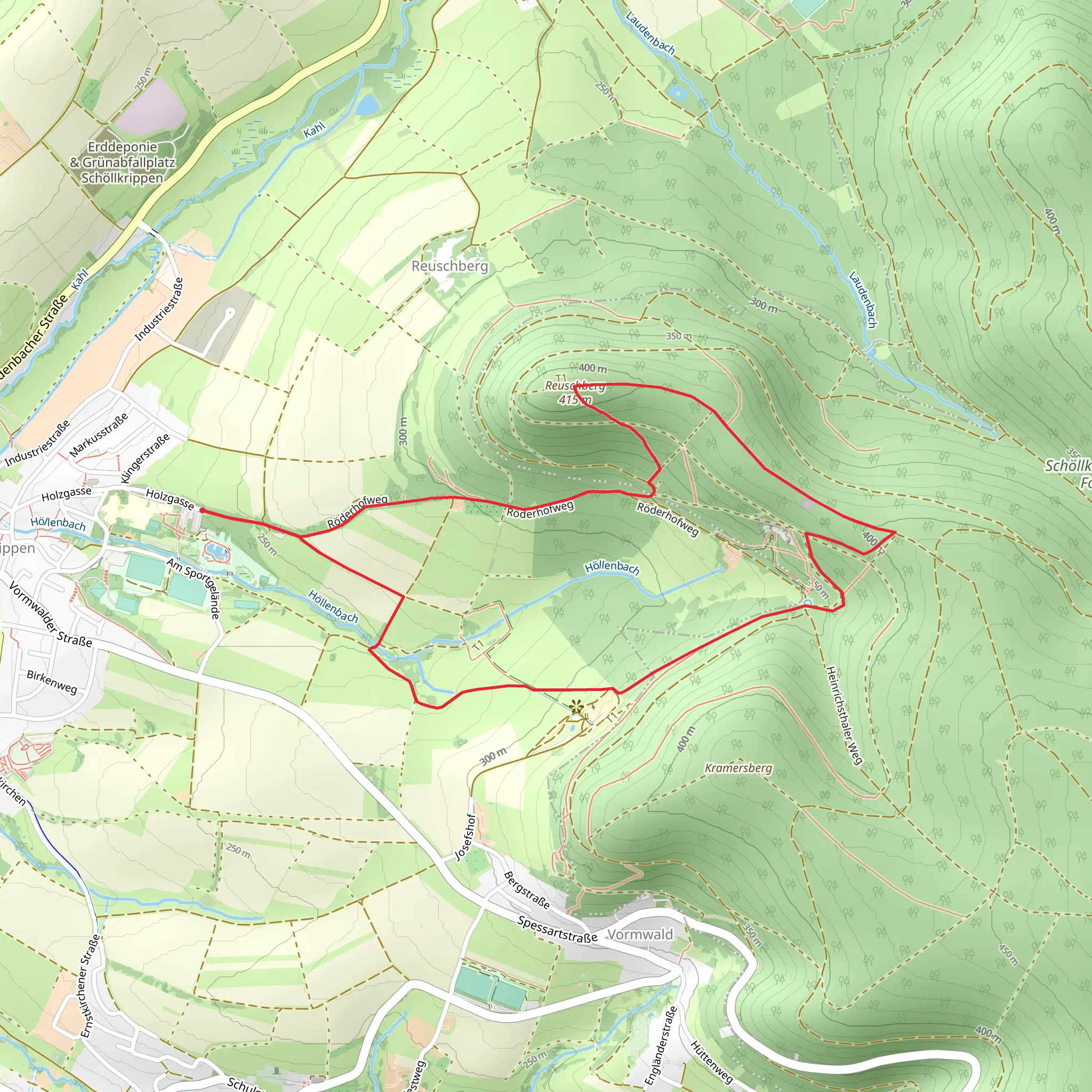 Alte Burg, Rodberghutte and Schabernack Loop mobile static map