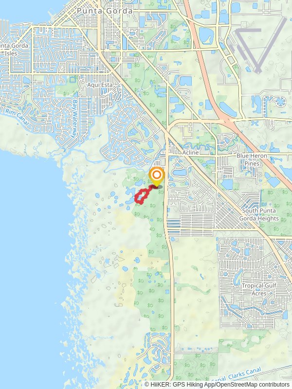 Loop around Alligator Pond mobile static map