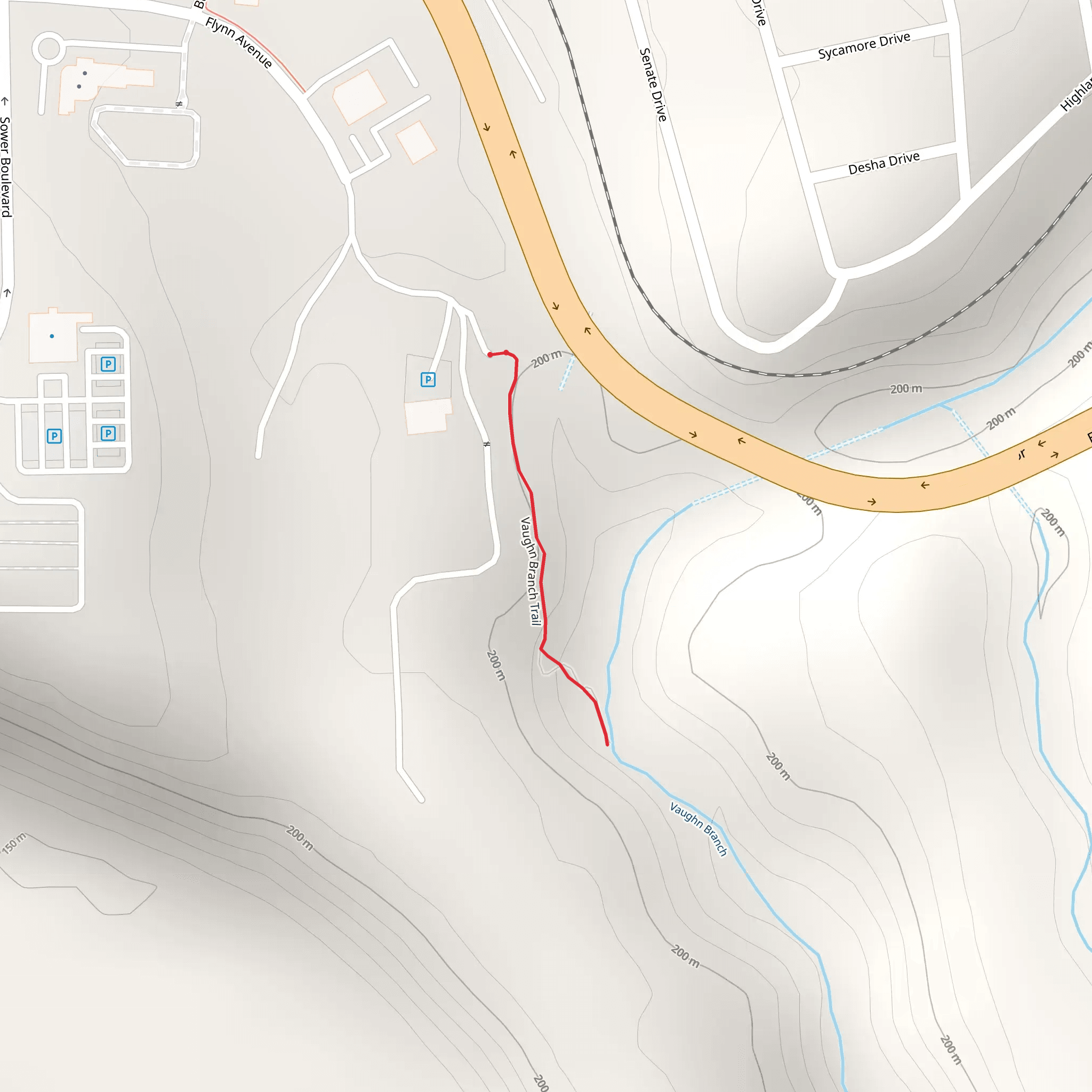 Vaughn Branch Trail mobile static map