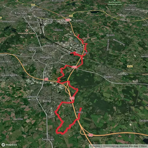 Azelo to Het Wullen via Rondje Borne and Rondje Hengelo