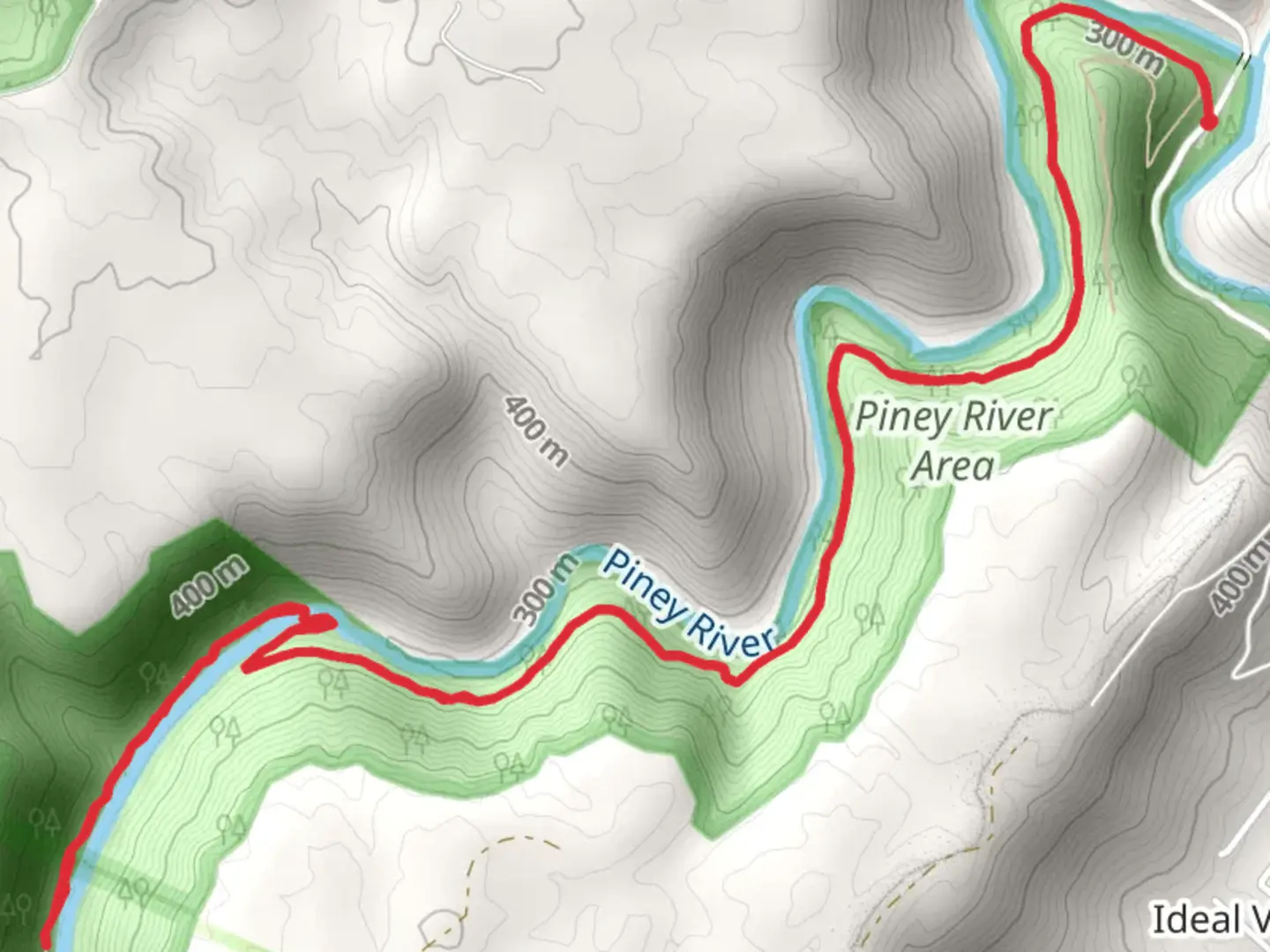 An image depicting the trail Piney River - Cumberland Trail and its surrounding area.