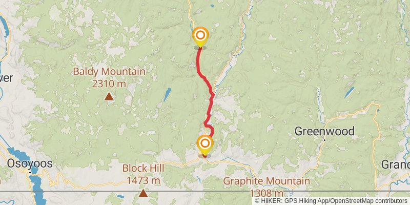 Kettle Valley Rail Trail stage 11 Map