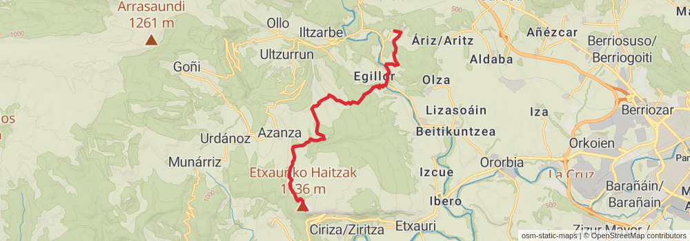 GR 220 Vuelta a la Cuenca de Pamplona stage 3 Map