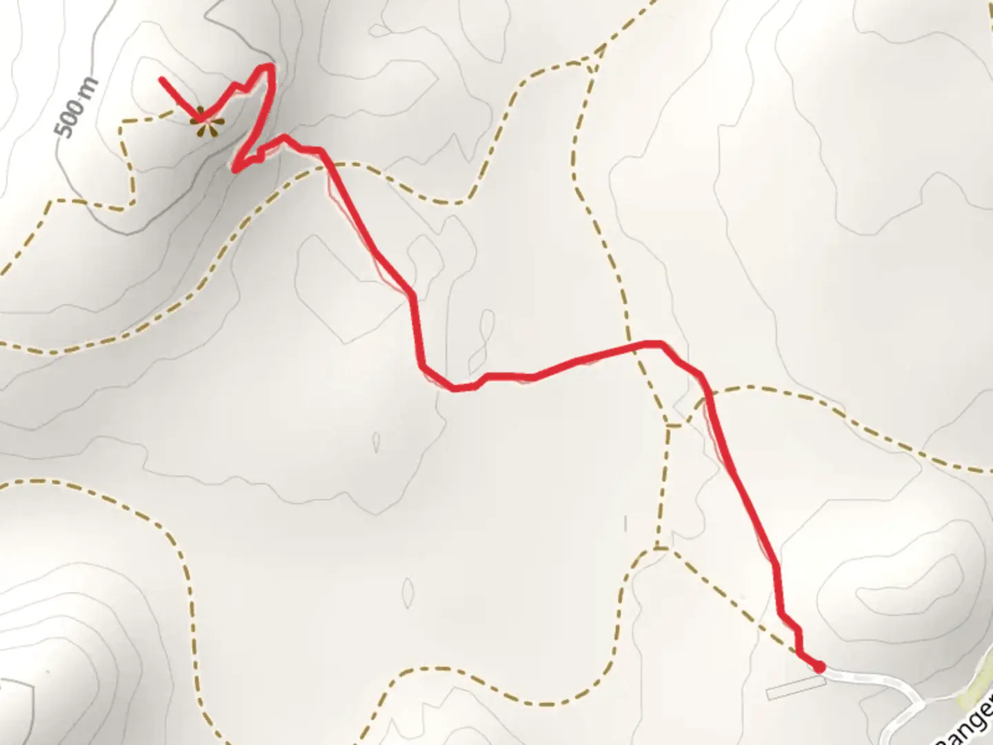 An image depicting the trail Latham Trail via Ranger School Road and its surrounding area.