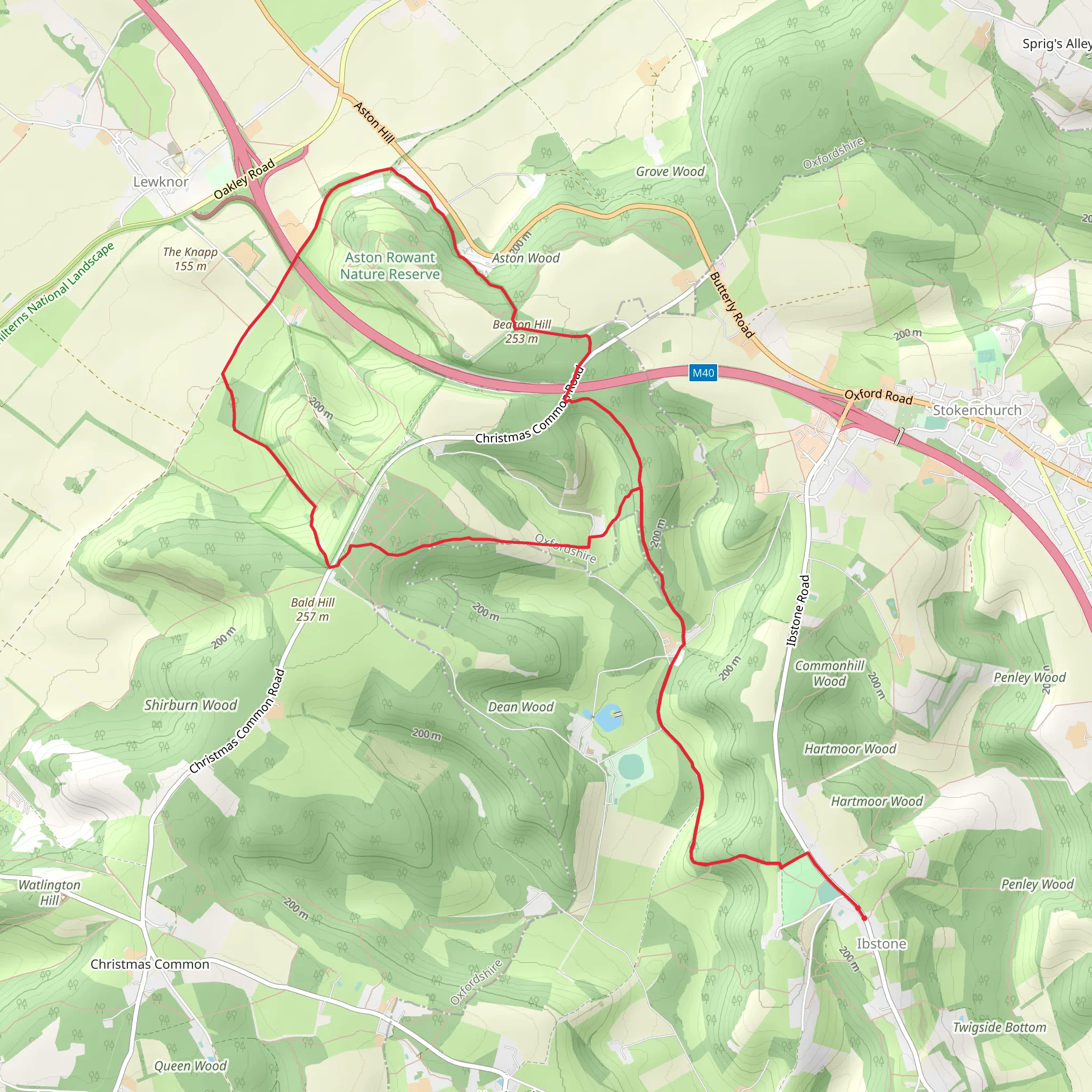 Ibstone Loop mobile static map