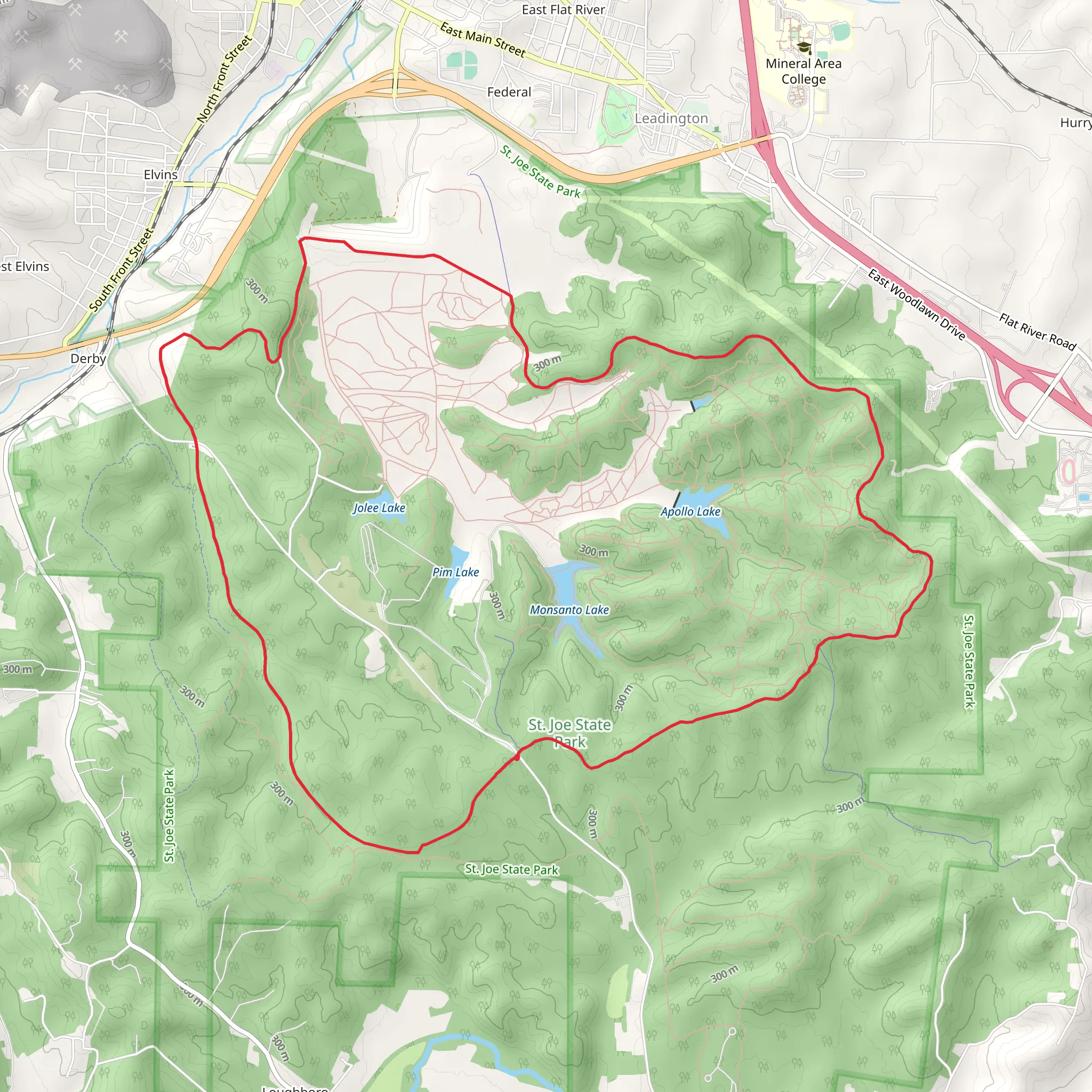 Saint Joe State Park Long Loop mobile static map