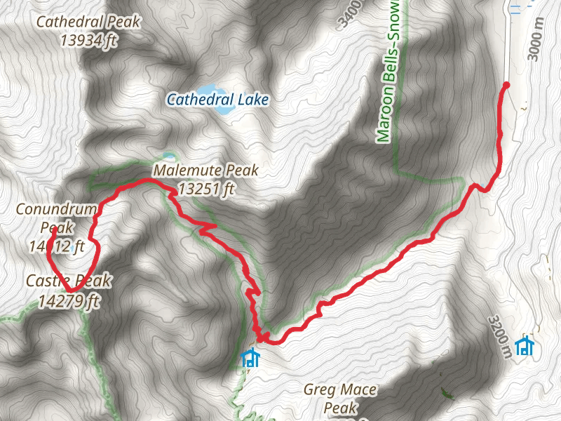 Conundrum Peak and Castle Peak
