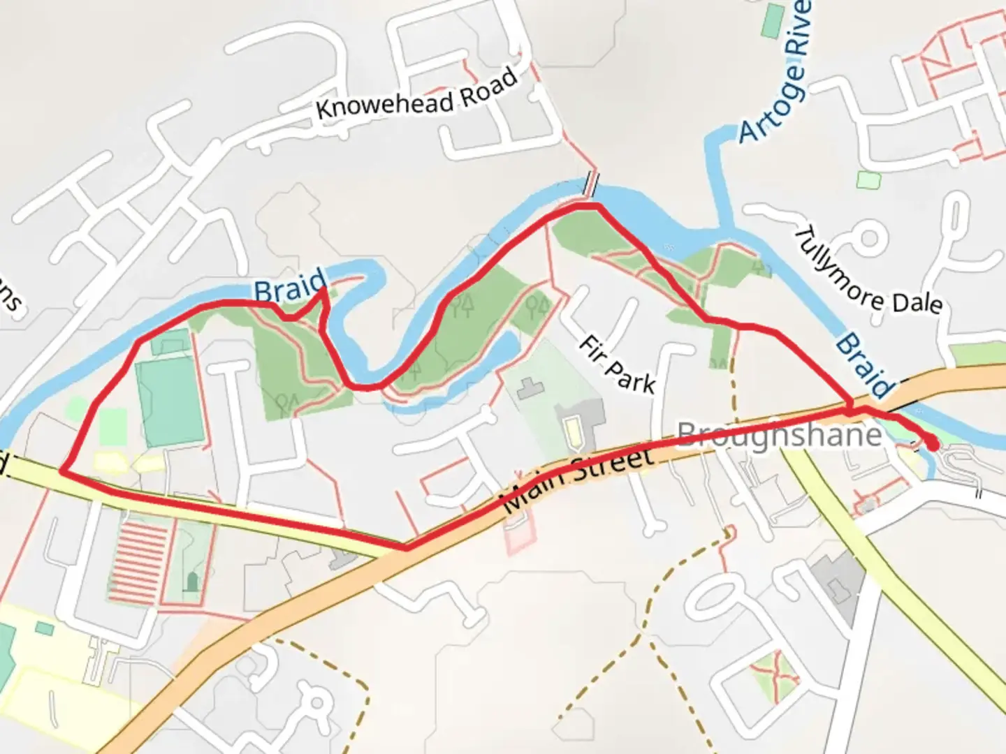 An image depicting the trail Buttermilk Bridge and its surrounding area.