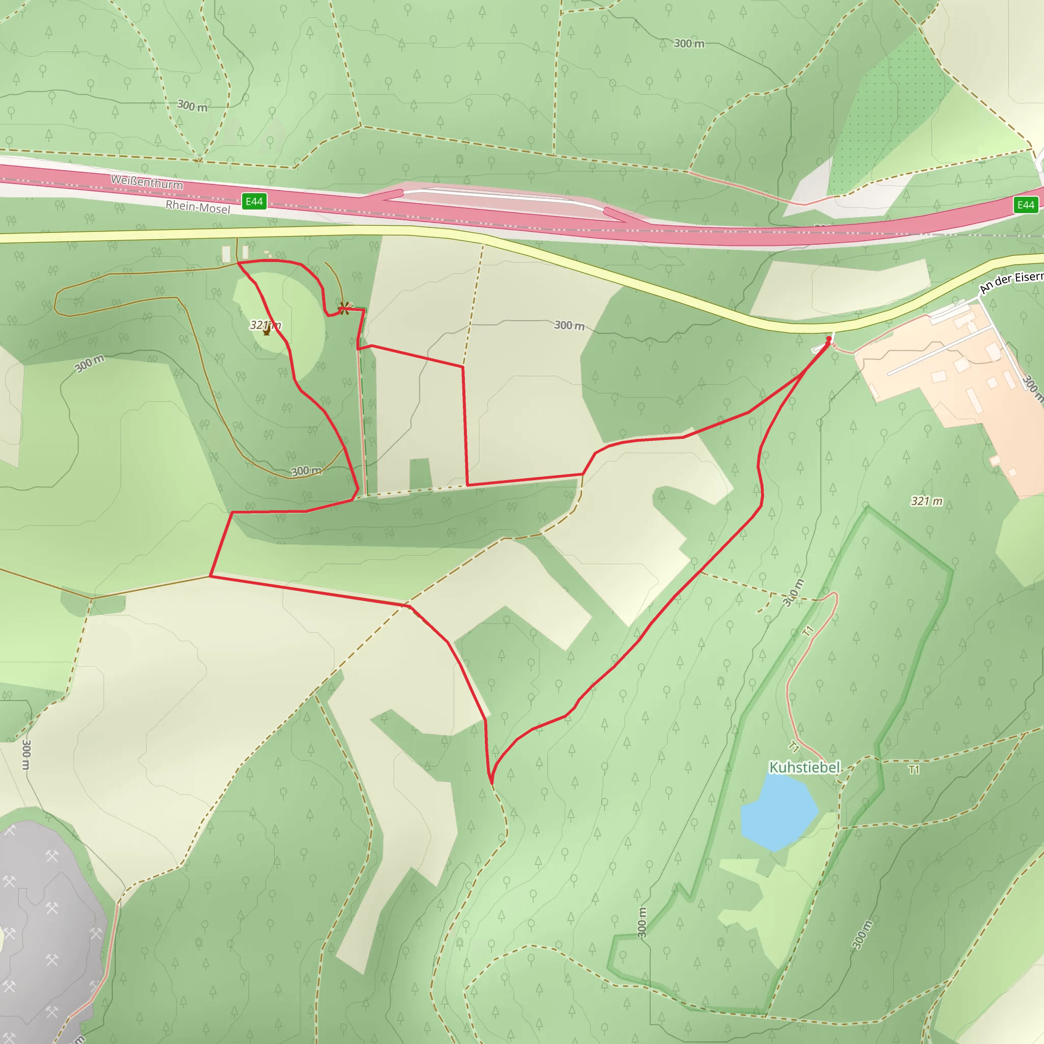 Goloring Loop via Koberner Burgweg mobile static map