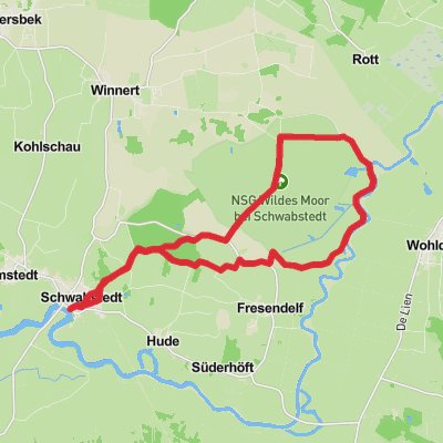 Schwabstedt and NSG Wildes Moor bei Schwabstedt Loop mobile static map