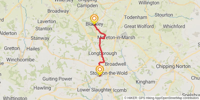 Cotswold Village Trail stage 2 Map
