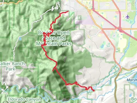 South Boulder Peak, Bear Peak and Green Mountain via Shadow Canyon South Trail