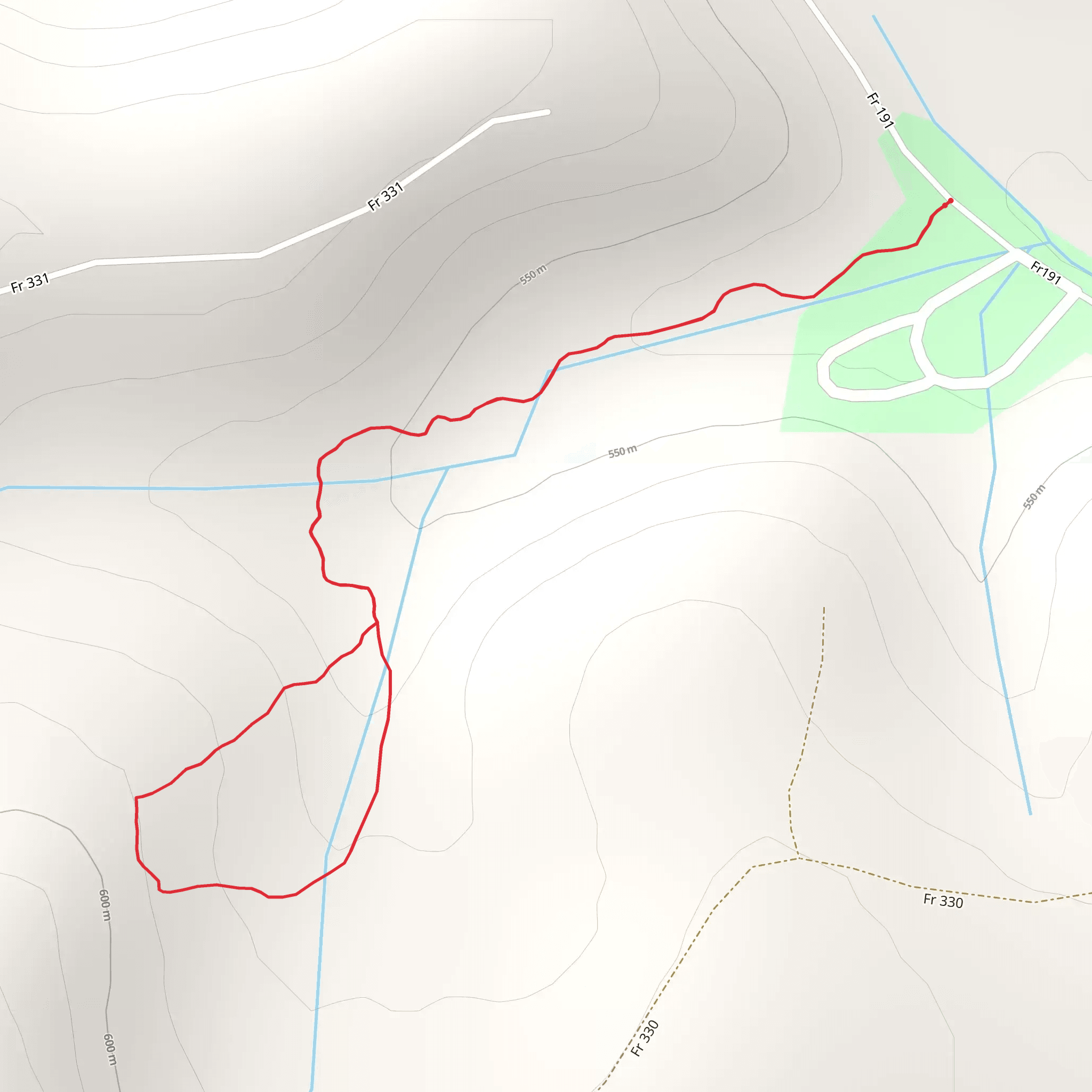 Black Cherry Upper Loop Trail mobile static map