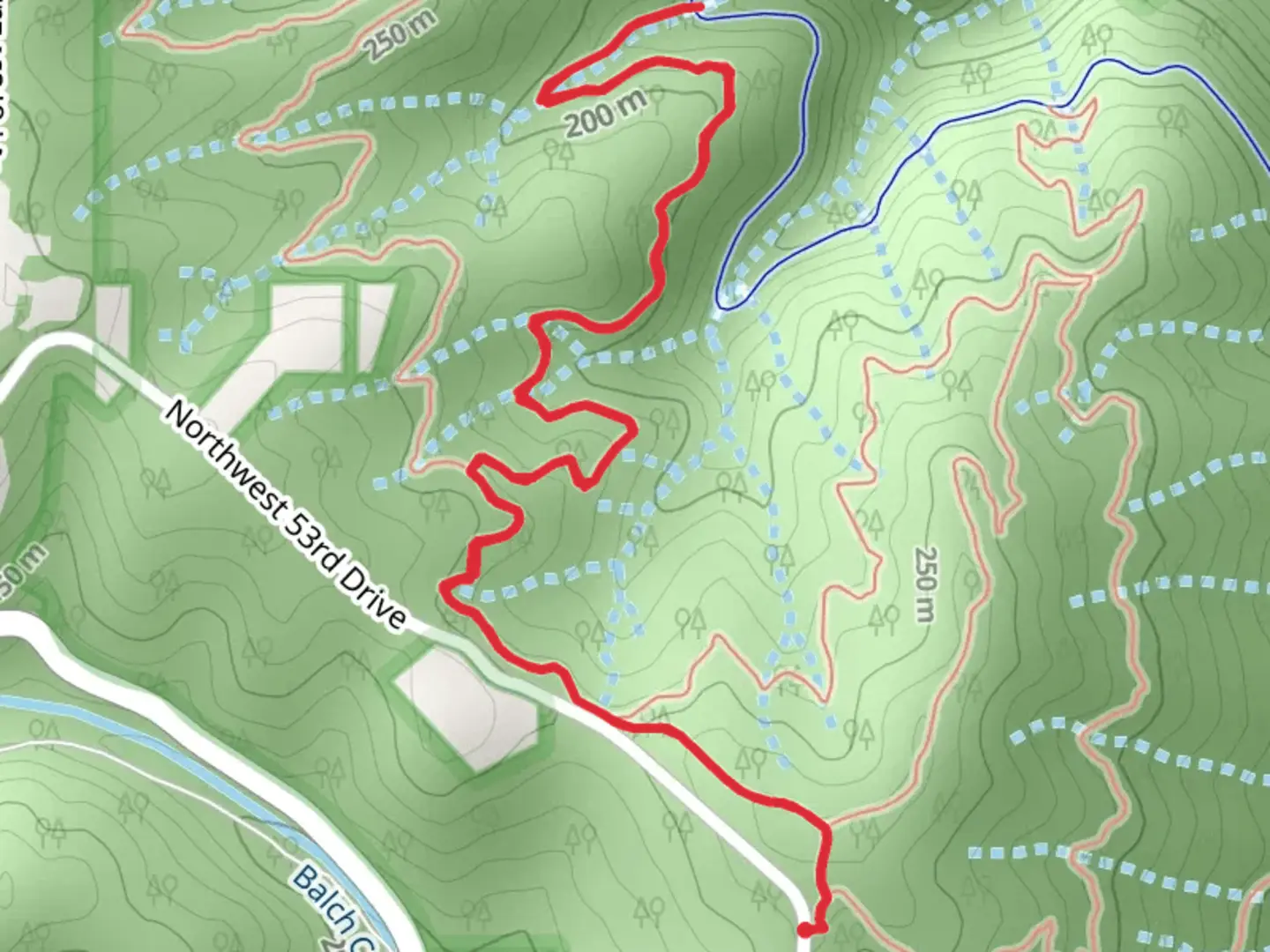 An image depicting the trail Alder Trail via Keil Trail and its surrounding area.