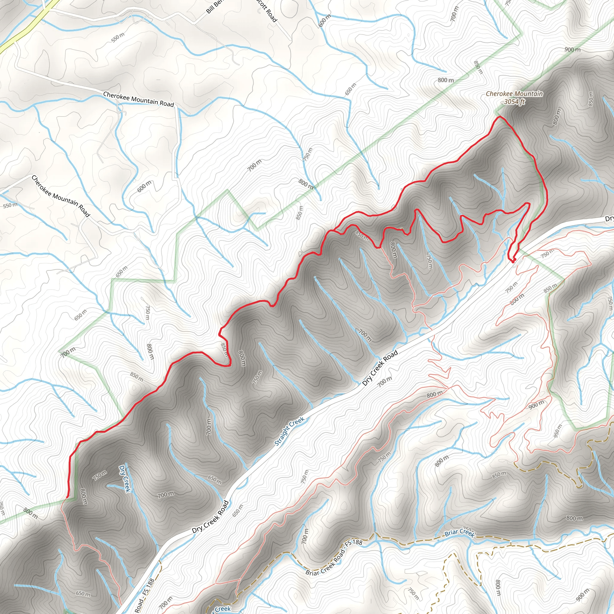 Horse Cove Gap Road and Cherokee Logging Road Loop mobile static map