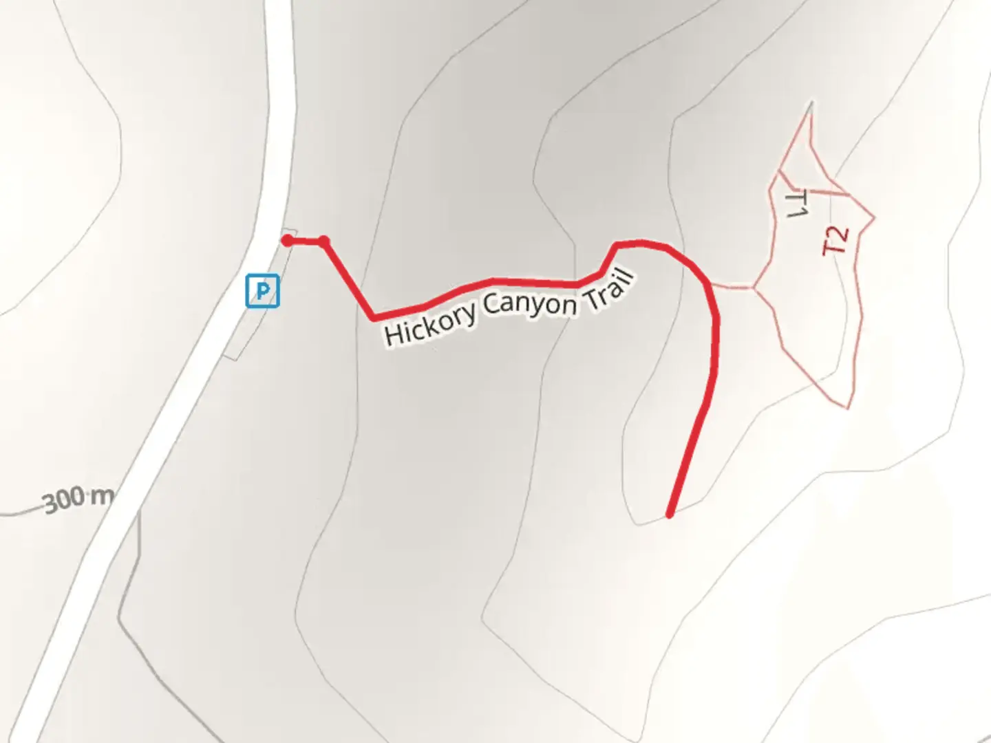 An image depicting the trail Hickory Canyon Trail and its surrounding area.