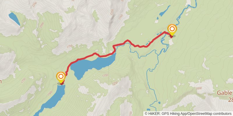 Cosley Lake, Glenns Lake and Mokowanis Lake via Stoney Indian Pass and Belly River Trail stage 2 Map