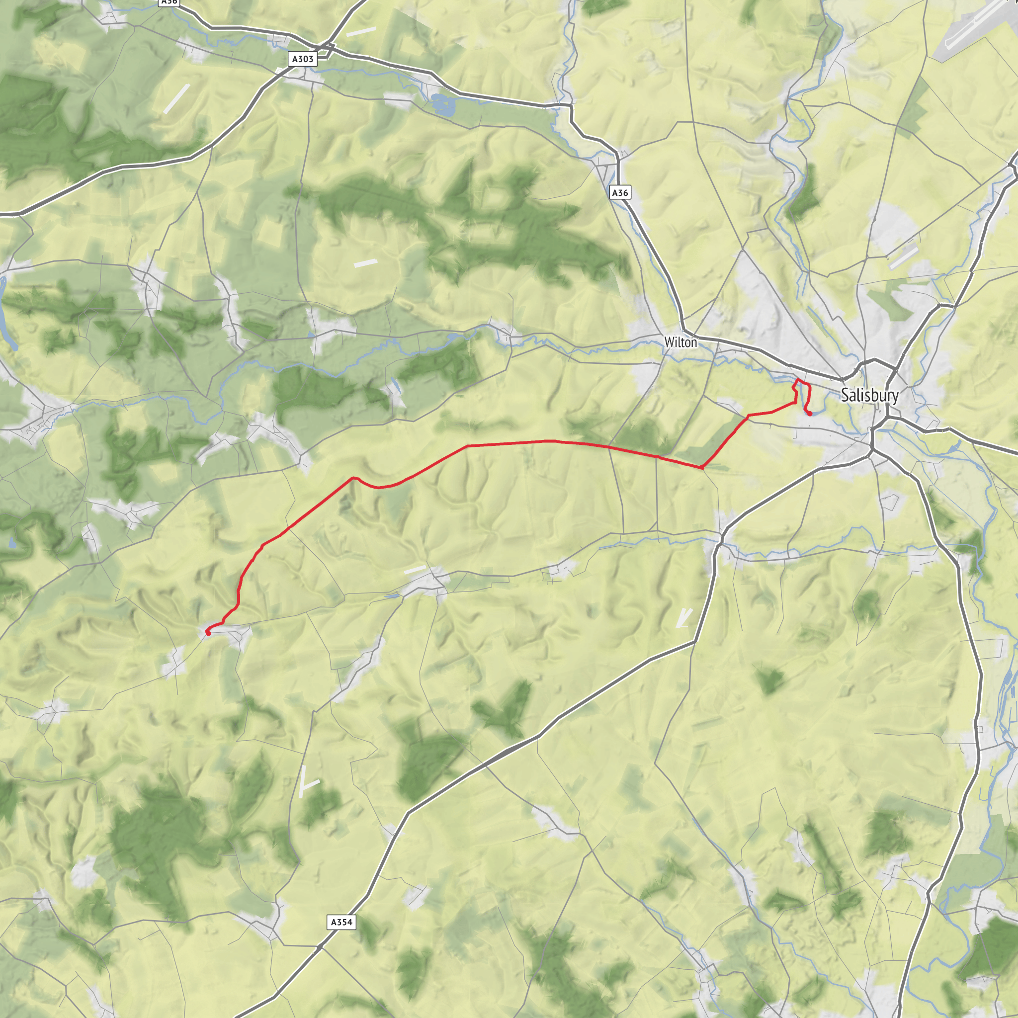 From West end via Bishopstone Down and Neale's Barrow mobile static map