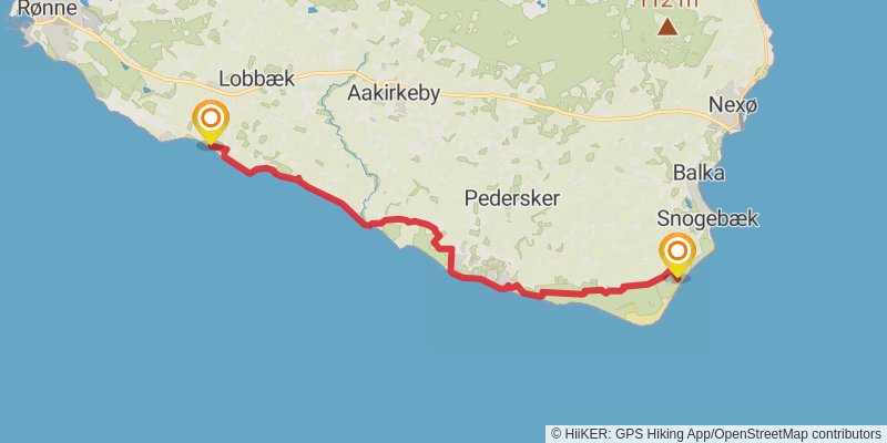 Bornholm Coast Trail stage 5 Map