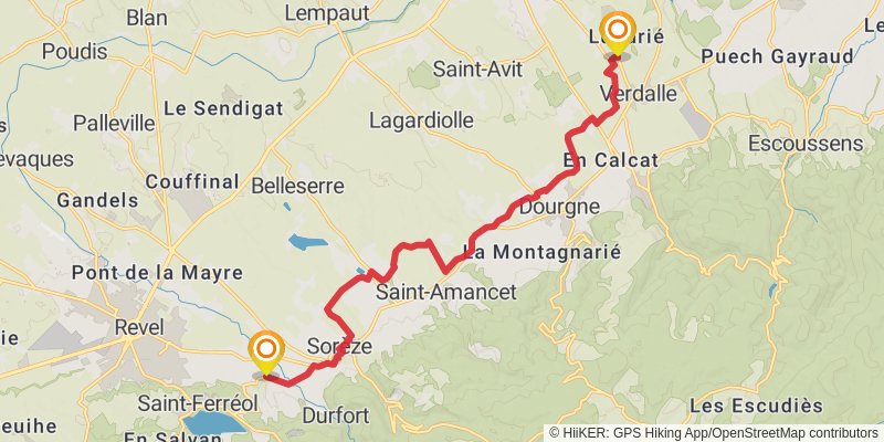 Via Tolosana stage 20 Map