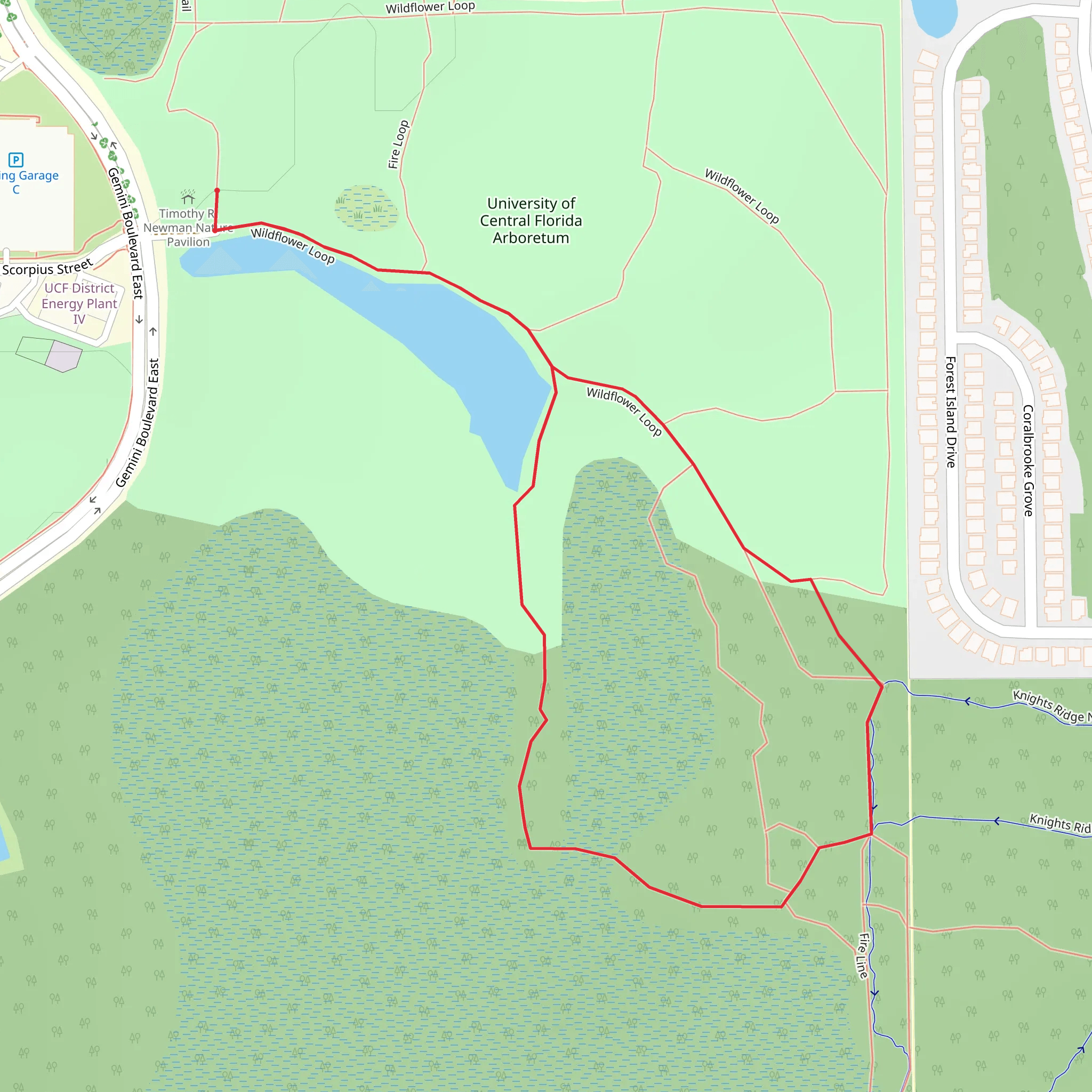 Wildflower Short Loop mobile static map