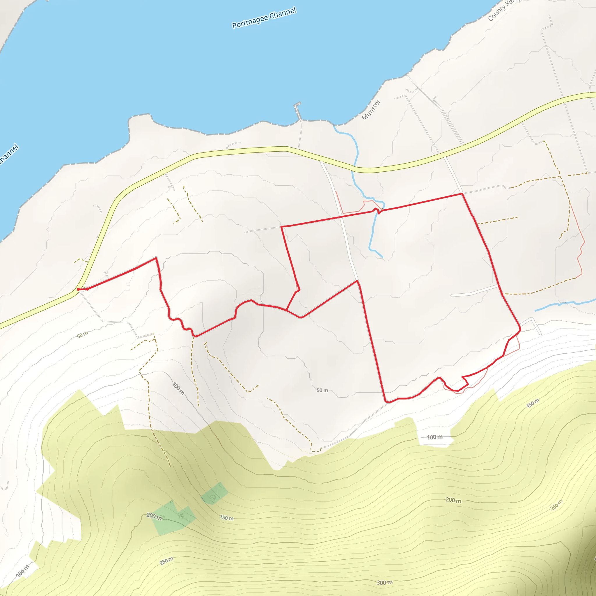 Portmagee Knockeenawaddra Loop Walk mobile static map