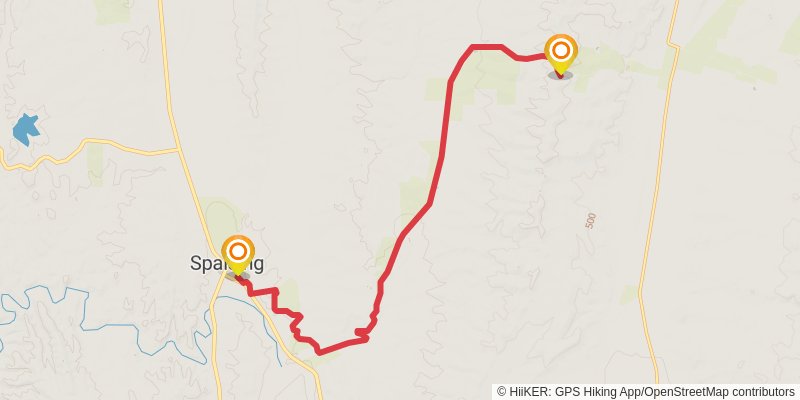 Mawson Trail stage 18 Map