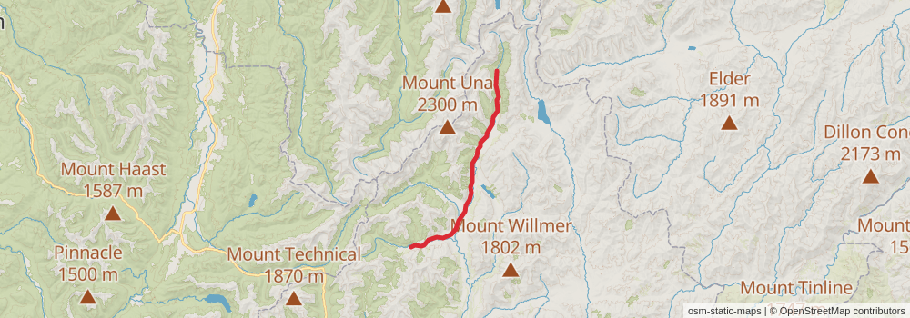 Te Araroa Trail stage 120 Map