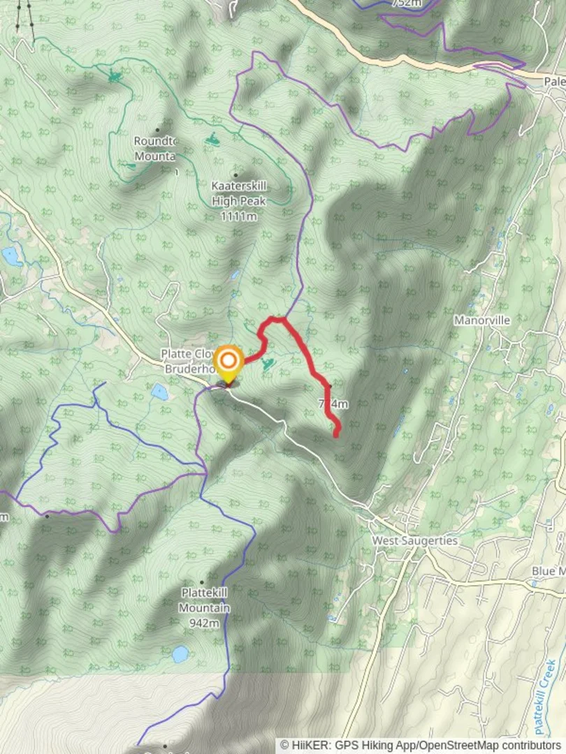 An image depicting the trail Devils Kitchen Out and Back and its surrounding area.