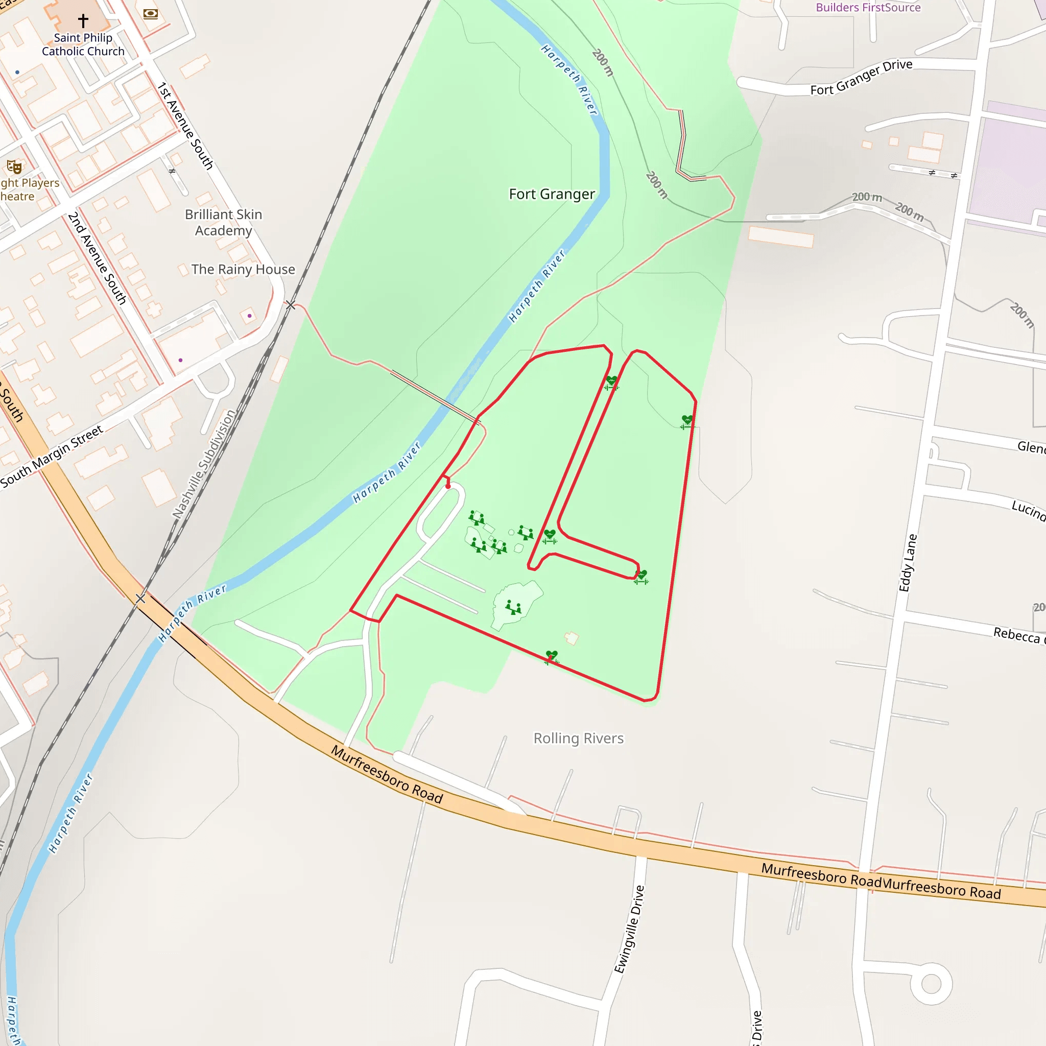 Pinkerton Park Loop mobile static map