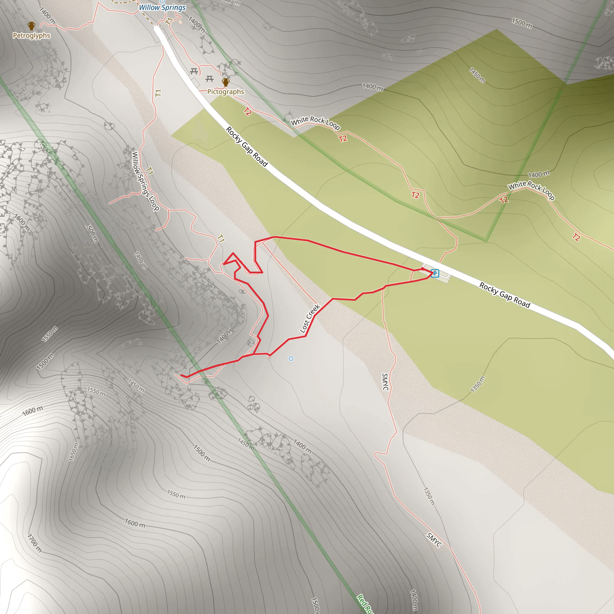 Lost Creek Loop mobile static map