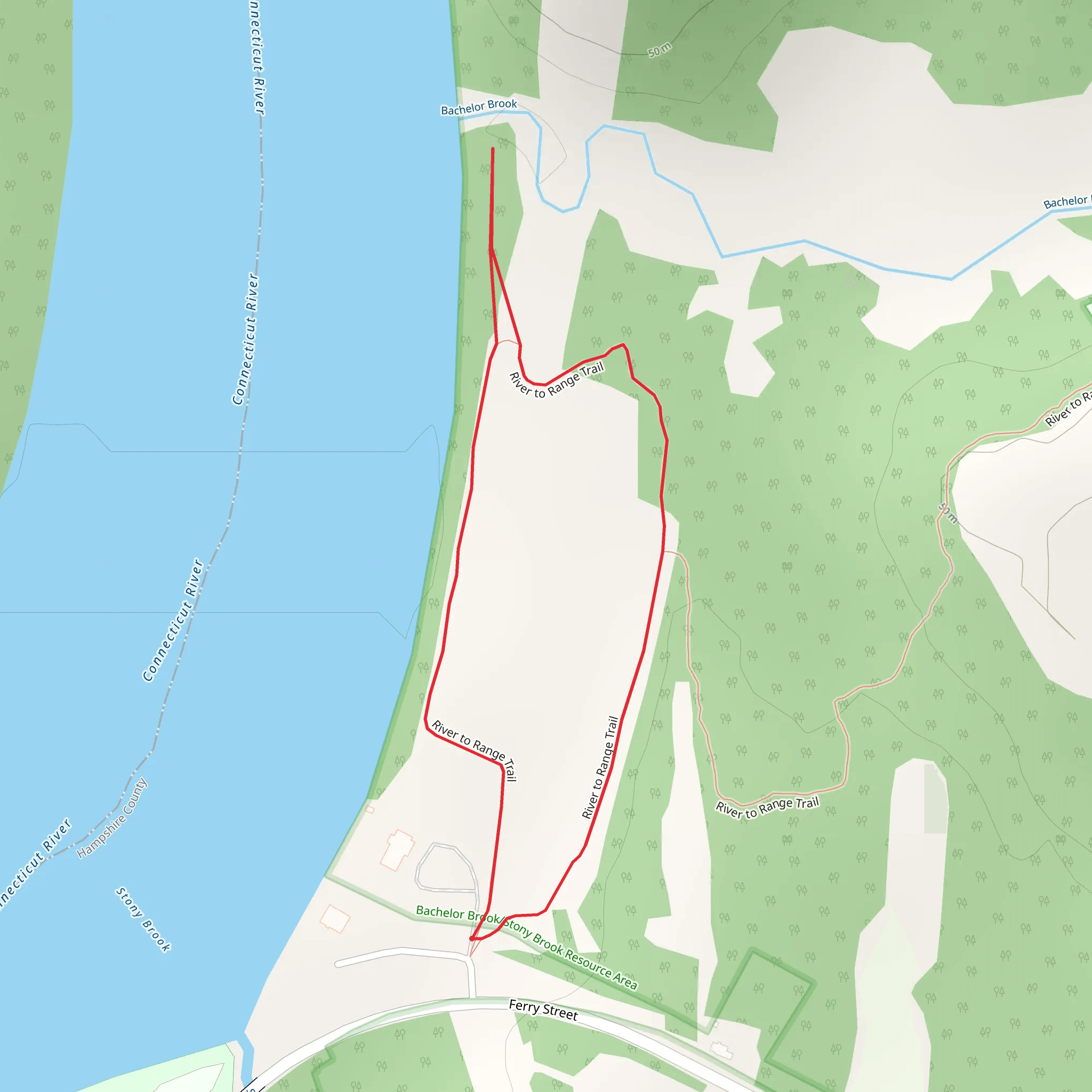 River to Range Trail mobile static map