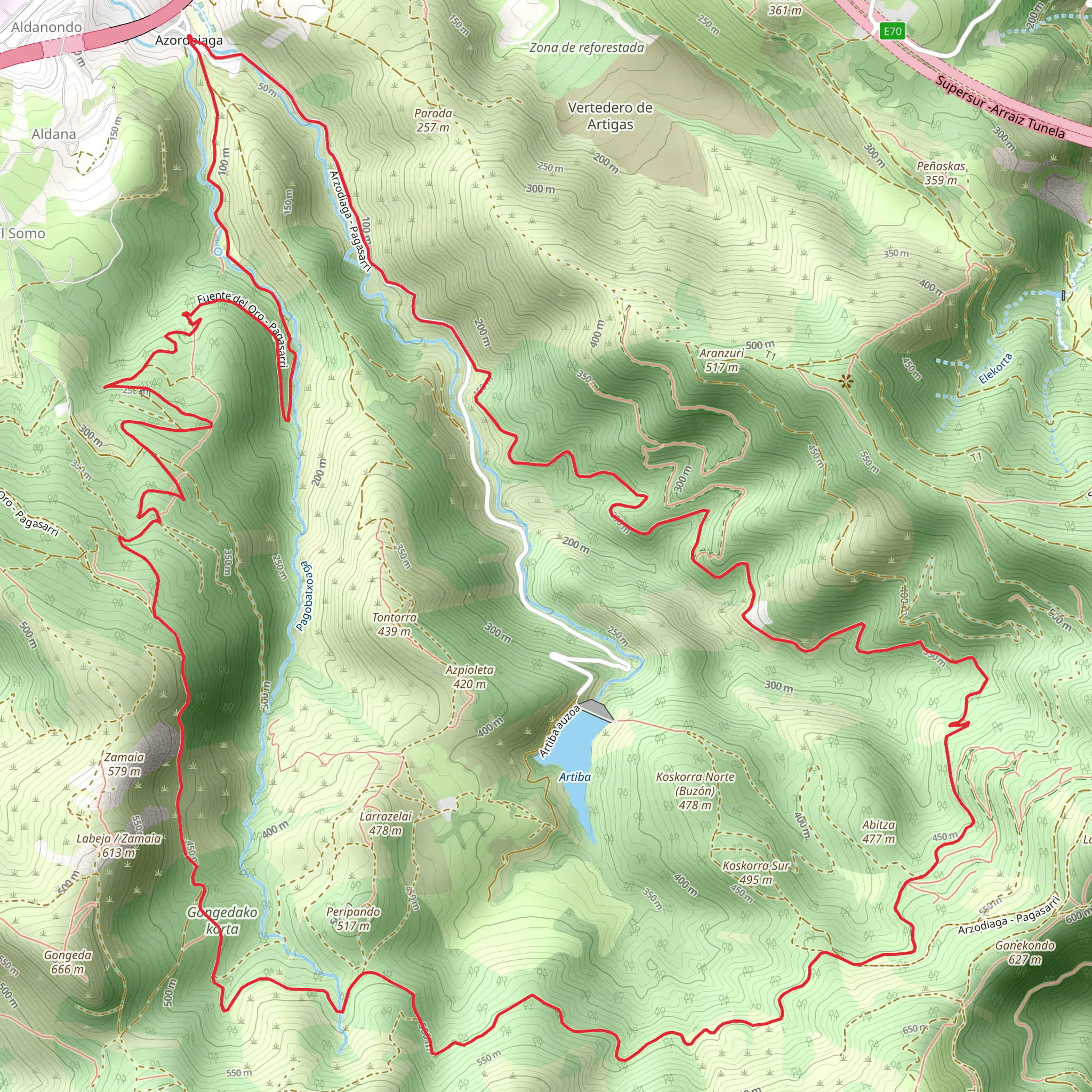 Route of the Mines and Seles PR BI 100 mobile static map