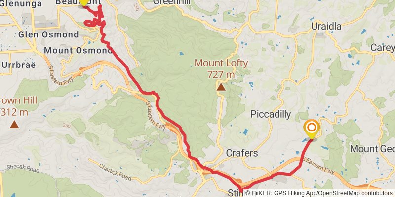 Pioneer Womens Trail stage 2 Map