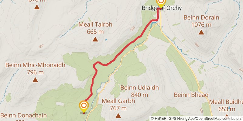St Columba's Way stage 8 Map