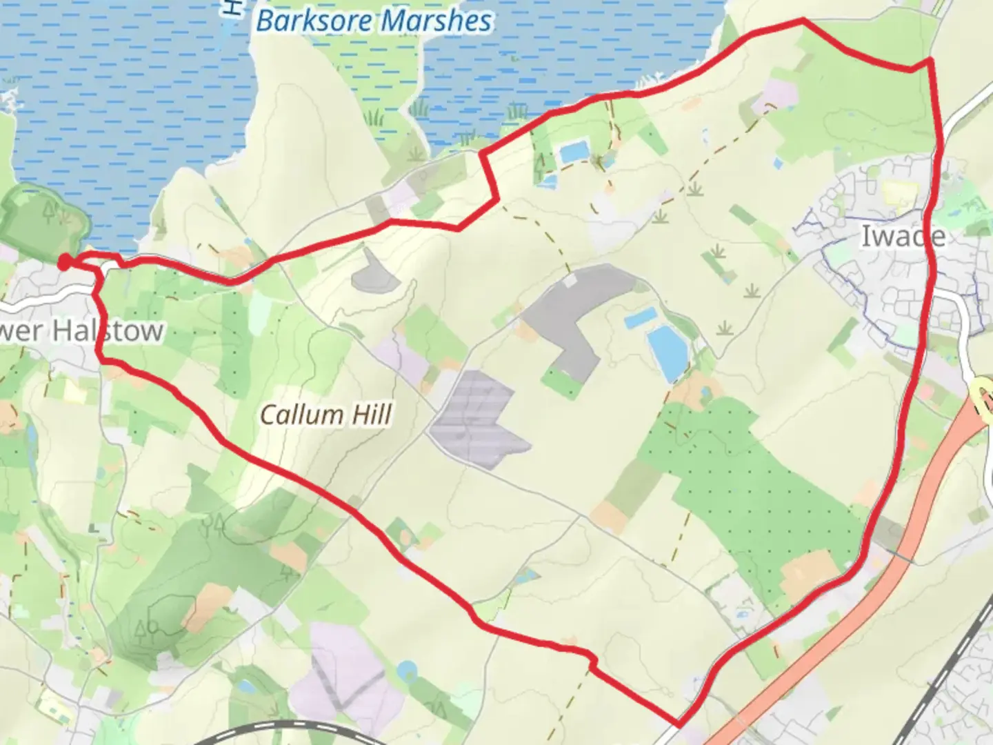 An image depicting the trail Lower Halstow to Iwade and Howt Green Loop and its surrounding area.