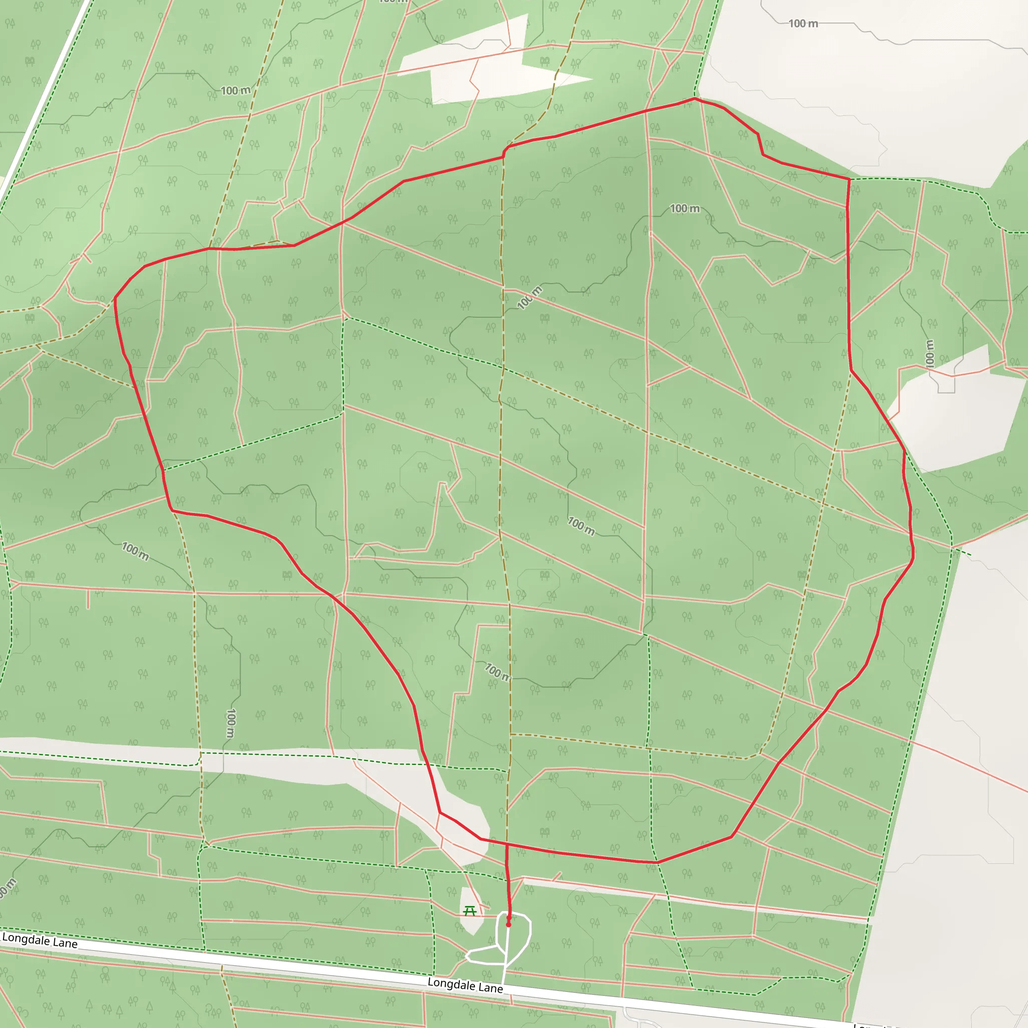 Blidworth Woods Short Loop mobile static map