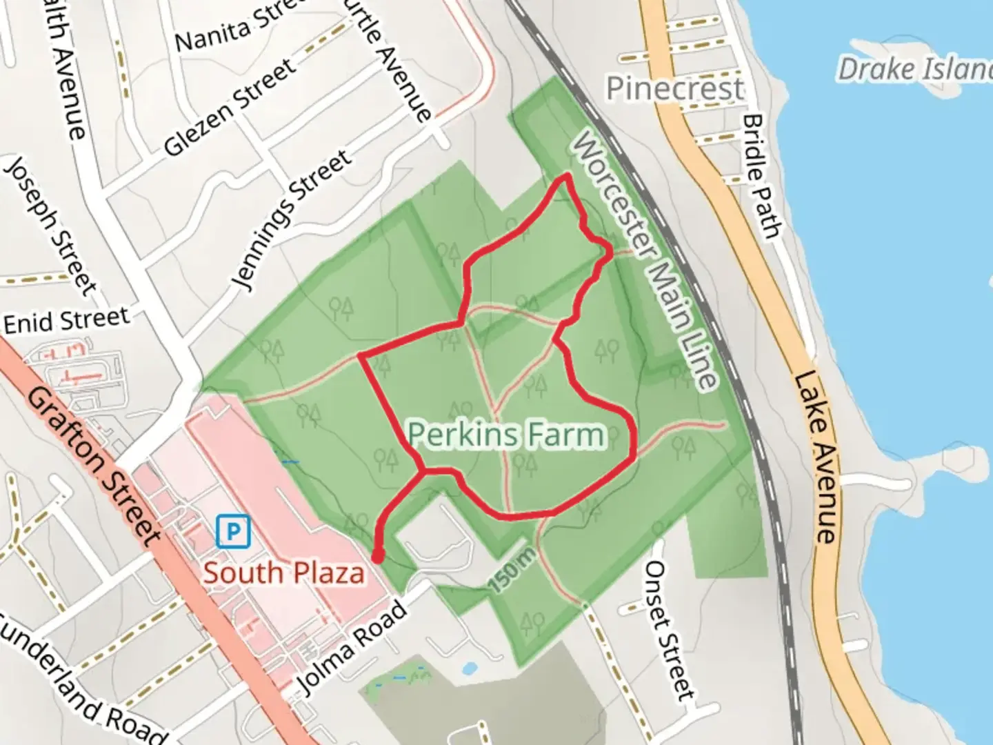 An image depicting the trail Cellar Hole Trail and Towhee Trail and Blue Bird Trail Loop and its surrounding area.