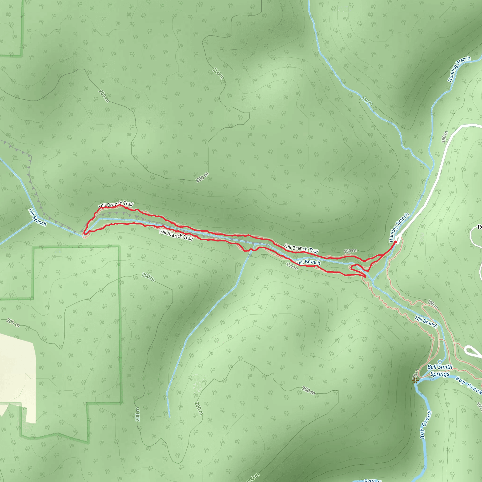 Mill Branch Loop Trail mobile static map