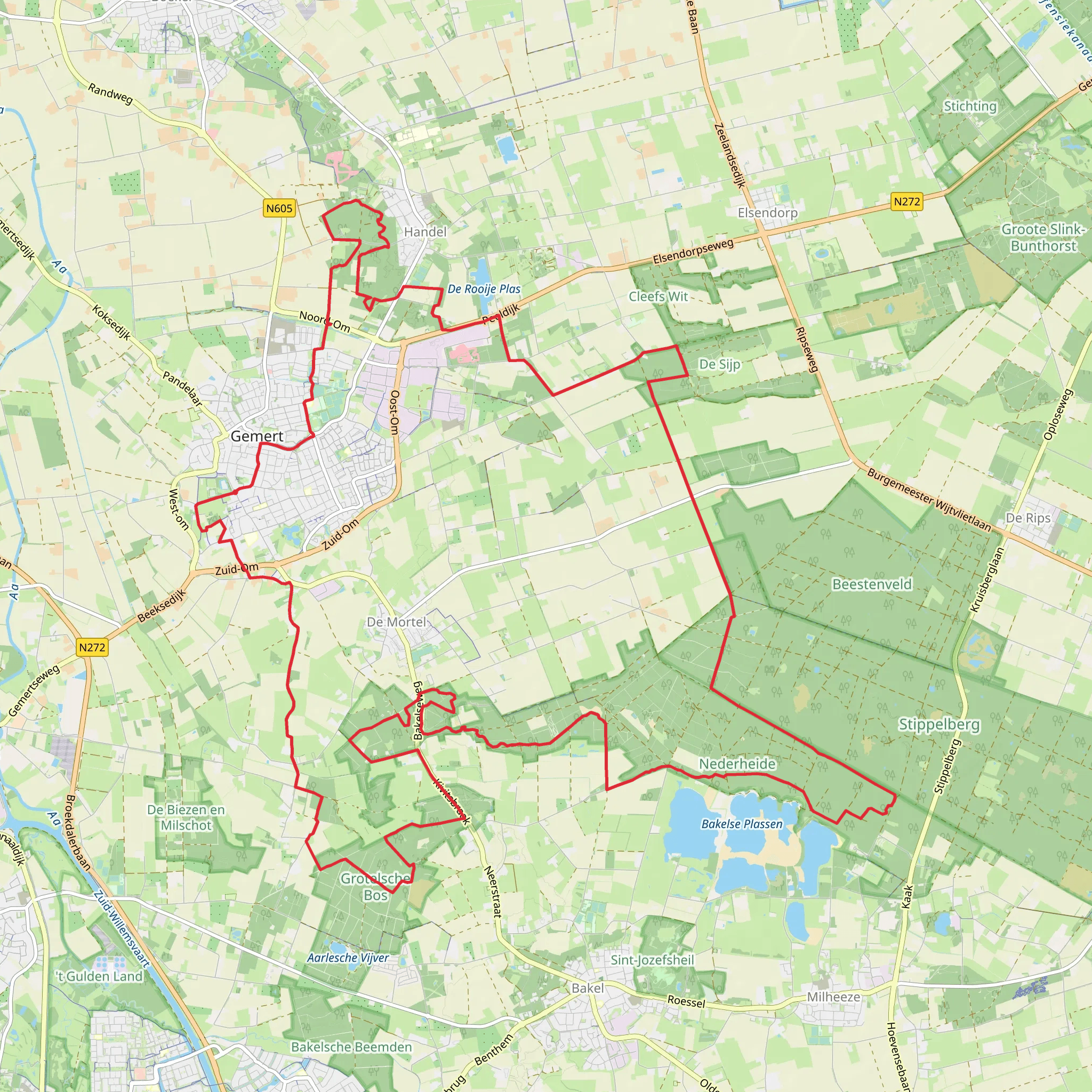 Nederheide and Grotelsche Bos Loop mobile static map